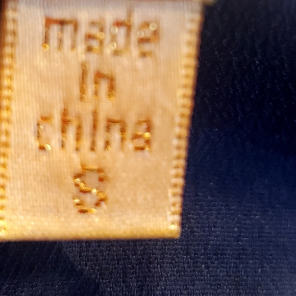 Skies Are Blue Woven Dots Dress Navy White Texture WOM SZ8 Zip Back Waist Accent - Picture 13 of 15